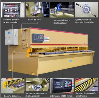 cizalla hidráulica para lámina